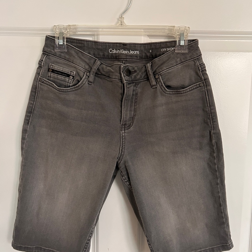 Calvin Klein Jeans Dark Gray women’s Bermuda Jean Shorts